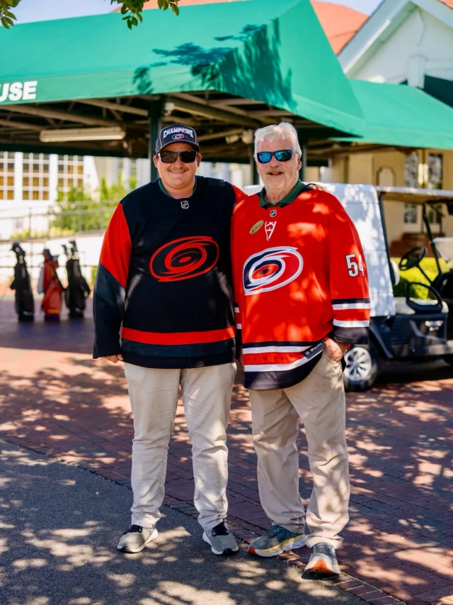 Our guys Vince & Harrison at bag drop getting in the spirit after last night #Soundthesiren
